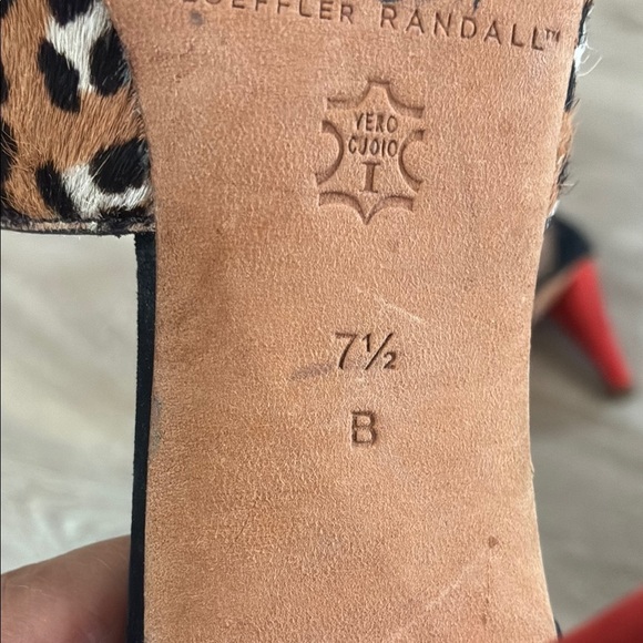 Loeffler Randall Ponyhair Animal Print Heels with Red Heel - Picture 8 of 9